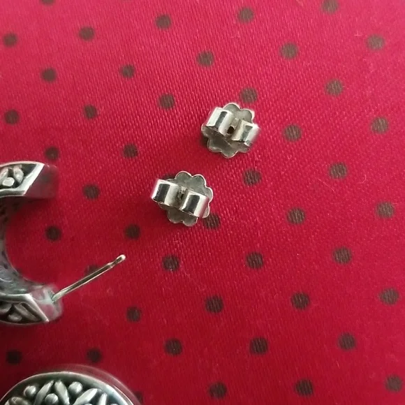 14k Gold & Sterling Silver Earrings - Picture 13 of 13